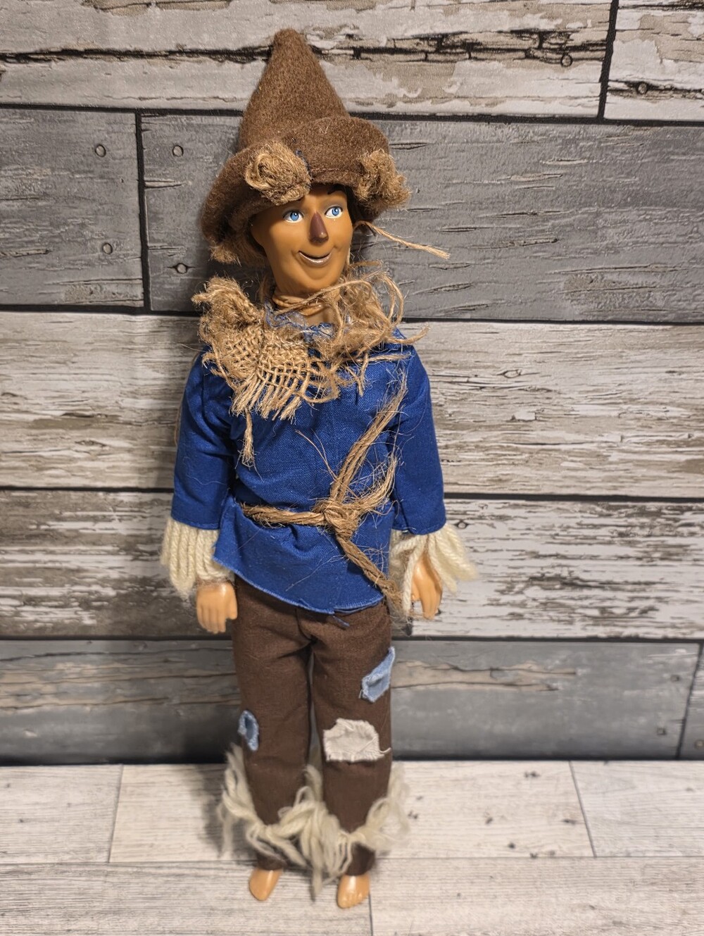 Wizard Of Oz Blue & Brown Scarecrow Doll Plush Outfit - Kids Toy